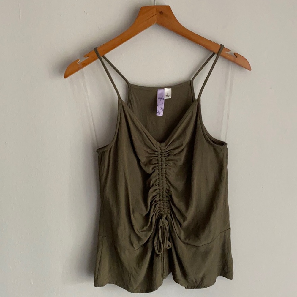 Olive Green Scrunch Tank